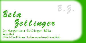 bela zellinger business card